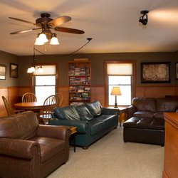 Harvest Moon Cottages - Family room at Lodge, great place for games or a movie
