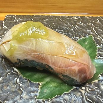 Shogun Omakase - 12/27/2025 - Striped Jack with Yuzu Pepper - Sushi Bars Near Me - New York, New York