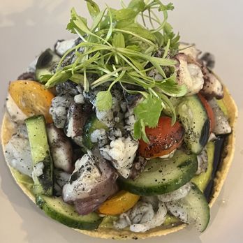 Ceviche Project - Mayan Octopus & Shrimp Tostada - Latin American Near Me - Los Angeles, California