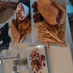 Famous Tri Tip Sandwich Onion Rings Fresh Chopped Coleslaw Fries Piggy on Fire Famous Tri Tip Sandwich Onion Rings Fresh Chopped Coleslaw Fries Piggy on Fire