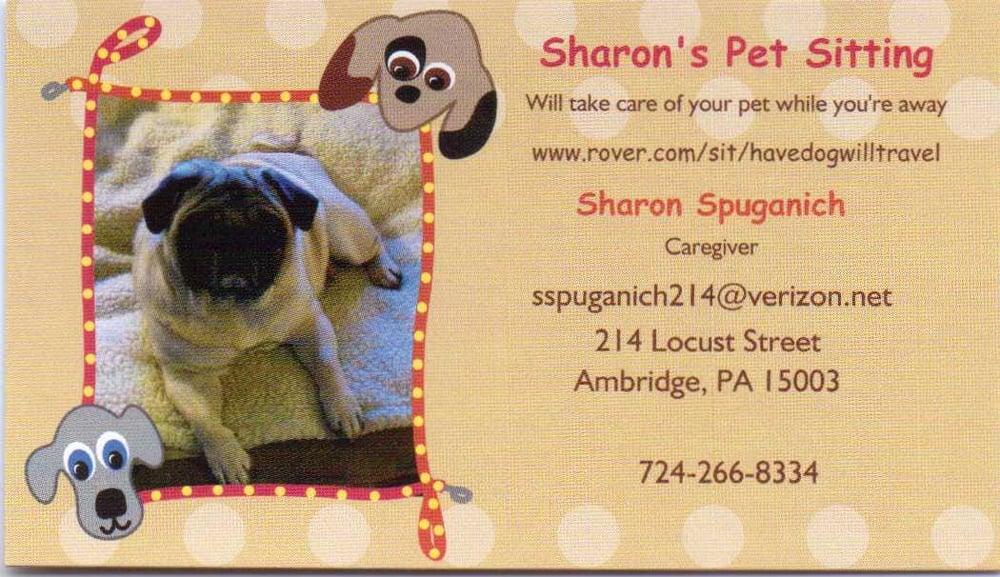 Sharon's Pet Sitting & Pet Taxi - pet boarding facility in Ambridge, PA