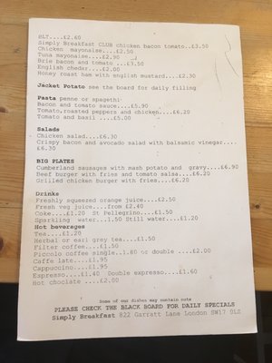 Menu photo 1 Simply Breakfast Tooting, XGL