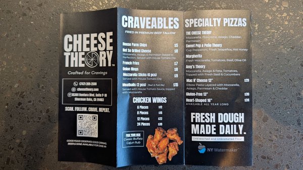 Menu photo 3 Cheese Theory Sherman Oaks, CA