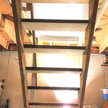 Clements Painting - Basement stairs before from behind - Painters Near Me