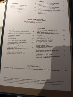 Menu photo 1 Daniel’s Coral Gables, FL Menu photo 1 Daniel’s Coral Gables, FL