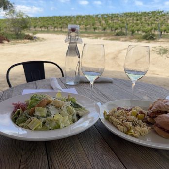 Cass Winery - Ceasar salad and tri tip sandwich - Wineries Near Me - Paso Robles, California