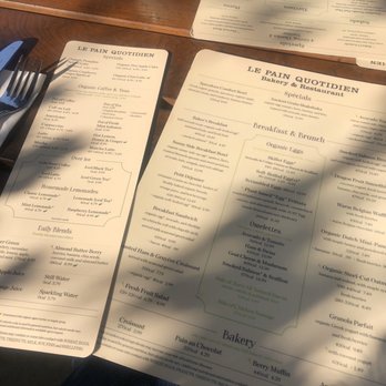 Le Pain Quotidien - Menu - Bakeries Near Me - Claremont, California Le Pain Quotidien - Menu - Bakeries Near Me - Claremont, California