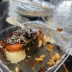 Lemon Shark Poke - 2 Spam Masubi drowned in sauce