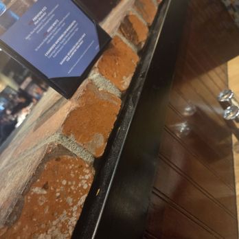 BJ's Restaurant & Brewhouse - This brick area has never been cleaned and the lights were nasty - New American Near Me - Moreno Valley, California BJ's Restaurant & Brewhouse - This brick area has never been cleaned and the lights were nasty - New American Near Me - Moreno Valley, California