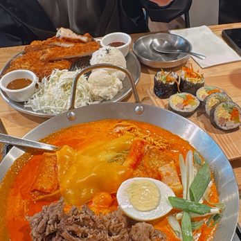 Moon’s Kitchen - Husband got the Chicken Katsu w/ Curry on the side, Rose Tteokkboki w/ Brisket, and Ham Gimbap! - Korean Near Me - Federal Way, Washington Moon’s Kitchen - Husband got the Chicken Katsu w/ Curry on the side, Rose Tteokkboki w/ Brisket, and Ham Gimbap! - Korean Near Me - Federal Way, Washington