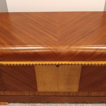 Sassafrassity - After photo - flawless refurbishing and revitalizing of a precious family heirloom.  It looks brand new - Furniture Reupholstery Near Me - Vancouver, Washington