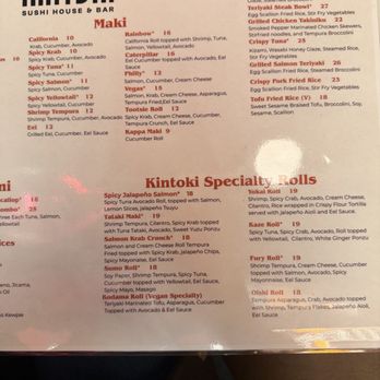 Kintoki Sushi House & Bar - Menu - Sushi Bars Near Me - Tucson, Arizona Kintoki Sushi House & Bar - Menu - Sushi Bars Near Me - Tucson, Arizona