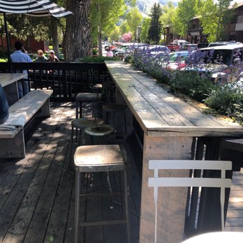Persephone Bakery - Rail seating on their deck. - Bakeries Near Me - Jackson, Wyoming Persephone Bakery - Rail seating on their deck. - Bakeries Near Me - Jackson, Wyoming