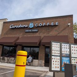 Caribou Coffee - Storefront with a drive-thru