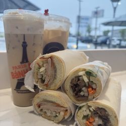 Paris Banh Mi Cafe & Bakery - Milk Tea with Cheese Foam, Special, Grilled Pork