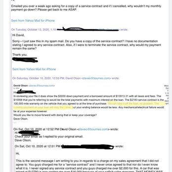 Bourne's Auto Center - Email exchange with salesman - Car Dealers Near Me - South Easton, Massachusetts