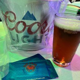 Cold beer and shell can