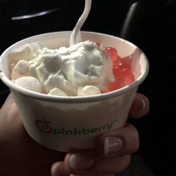 Pinkberry - Small Original with Mochi and Strawberry Boba - Ice Cream & Frozen Yogurt Near Me - Beverly Hills, California