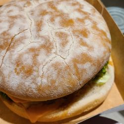 Hans im Glück - The vegetarian burger that I got, 2nd time we ordered - at hans im glück, Hamburg.