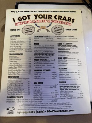Menu photo 8 I Got Your Crabs Kitty Hawk, NC Menu photo 8 I Got Your Crabs Kitty Hawk, NC