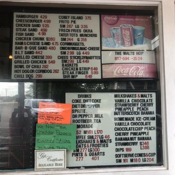 Malt Shop - Menu - Ice Cream & Frozen Yogurt Near Me - Weatherford, Texas Malt Shop - Menu - Ice Cream & Frozen Yogurt Near Me - Weatherford, Texas