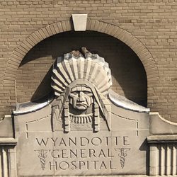 Henry Ford Wyandotte Hospital - Outside the window of a patient ---old hospital