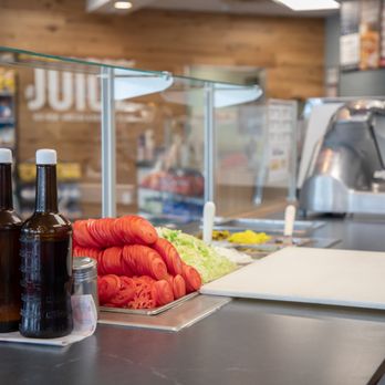 Jersey Mike's Subs - a counter with a variety of food items - Fast Food Near Me - Manteo, North Carolina