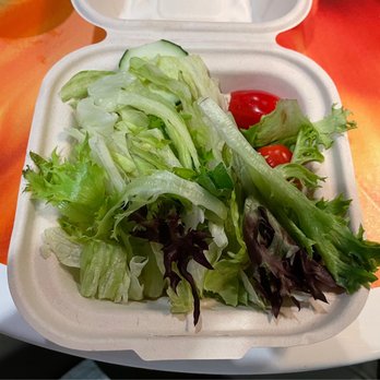 Duff's Famous Wings - Small dinner salad w/ takeout order. Two tomatoes and a little lettuce ($4.99). - American Near Me - Amherst, New York Duff's Famous Wings - Small dinner salad w/ takeout order. Two tomatoes and a little lettuce ($4.99). - American Near Me - Amherst, New York