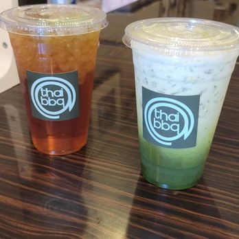 @ Thai BBQ - Iced Green Tea with Honey and Iced Matcha Latte - Thai Near Me - Murrieta, California @ Thai BBQ - Iced Green Tea with Honey and Iced Matcha Latte - Thai Near Me - Murrieta, California