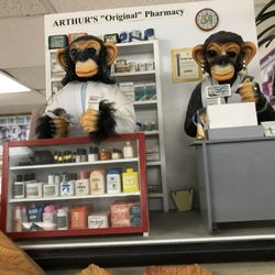 Arthur's Pharmacy and Medical Supply - Arthur's Original Pharmacy with monkeys