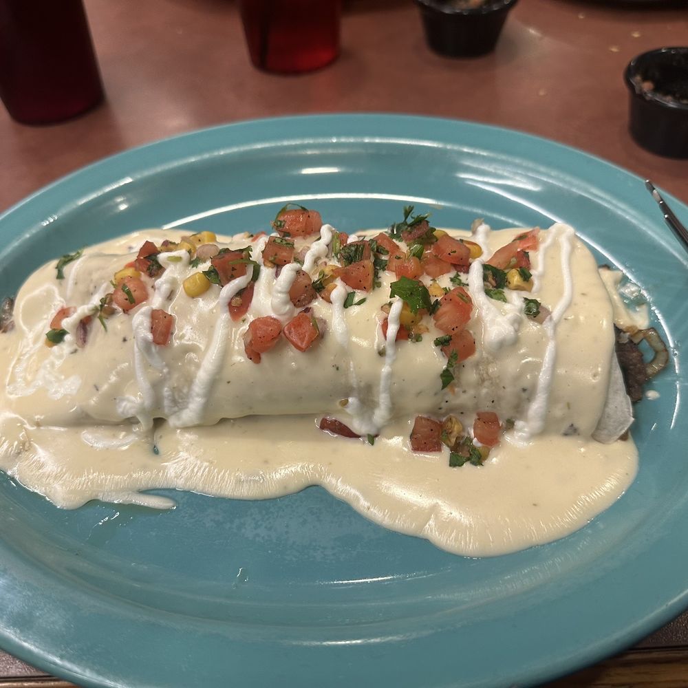 El Columpio - This is the queso burrito - Mexican Near Me - Mitchell, South Dakota