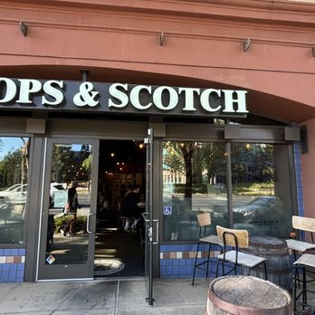 Hops & Scotch - Exterior: Entrance on the street, steps from Pleasant Hill BART - Whiskey Bars Near Me - Walnut Creek, California