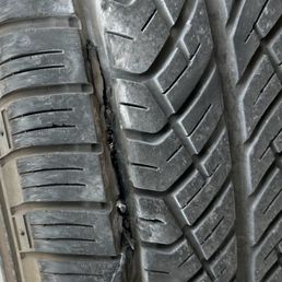 Cracked tire Cracked tire