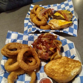 Fuddruckers - I had the Hangover burger and my wife has the smoked bacon double burger - Burgers Near Me - Hummelstown, Pennsylvania