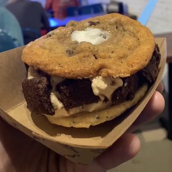 The Baked Bear - Custom Ice Cream Sandwich S'mores and Cookies n Cream cookies with espresso ice cream and brownie bits - Ice Cream & Frozen Yogurt Near Me - Long Branch, New Jersey The Baked Bear - Custom Ice Cream Sandwich S'mores and Cookies n Cream cookies with espresso ice cream and brownie bits - Ice Cream & Frozen Yogurt Near Me - Long Branch, New Jersey