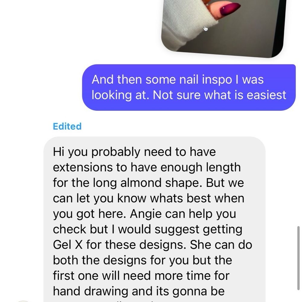 NN Nails - Communication before the appointment and suggestion to do Gel X - Nail Salons Near Me - Pembroke Pines, Florida NN Nails - Communication before the appointment and suggestion to do Gel X - Nail Salons Near Me - Pembroke Pines, Florida