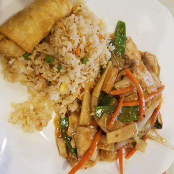 Asia's Finest - Garlic chicken with fried rice and egg roll. DECENT - Vietnamese Near Me - Lansing, Michigan Asia's Finest - Garlic chicken with fried rice and egg roll. DECENT - Vietnamese Near Me - Lansing, Michigan