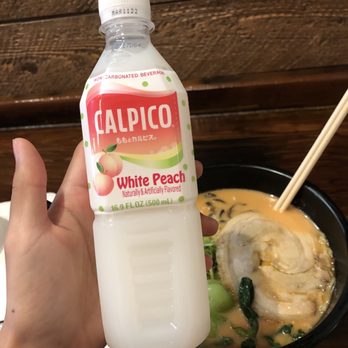 Toribashi - Spicy Tonkotsu-Spicy Ramen with Calpico White Peach drink. - Ramen Near Me - Monterey, California Toribashi - Spicy Tonkotsu-Spicy Ramen with Calpico White Peach drink. - Ramen Near Me - Monterey, California