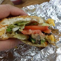 My veggie sandwich with cheese... Surprisingly delicious!!! 5/5 My veggie sandwich with cheese... Surprisingly delicious!!! 5/5
