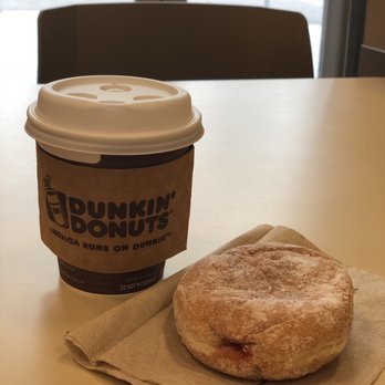 Dunkin' - Capuchino and jelly donut - Donuts Near Me - Saint Pete Beach, Florida