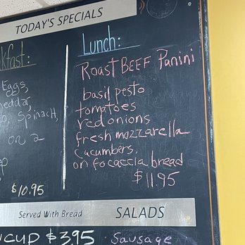 Buckies Biscotti - Menu board of the lunch special - Bakeries Near Me - Dennis Port, Massachusetts