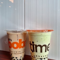It's Boba Time - Eagle Rock - Regular Milk Tea and Regular Pistachio Frappe