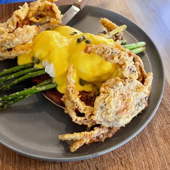 Darla Cafe - Softie benedict (soft shell crab) - Asian Fusion Near Me - Saratoga, California Darla Cafe - Softie benedict (soft shell crab) - Asian Fusion Near Me - Saratoga, California