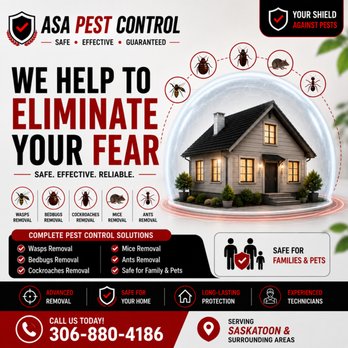 ASA Pest Control - we help to eliminate your fear from pests - Pest Control Near Me - Saskatoon, Saskatchewan ASA Pest Control - we help to eliminate your fear from pests - Pest Control Near Me - Saskatoon, Saskatchewan