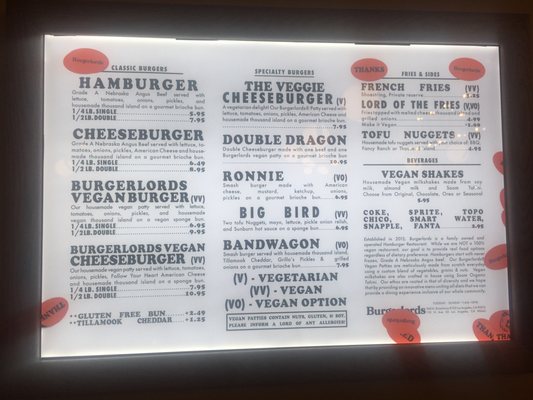 Menu photo 5 Burgerlords - Highland Park Los Angeles, CA