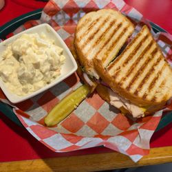 Summer Thyme Cafe - Turkey panini with side of potato salad