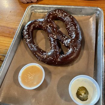 Pinthouse Pizza - Pretzel with Jalapeno Ranch and Queso - Pizza Near Me - Austin, Texas