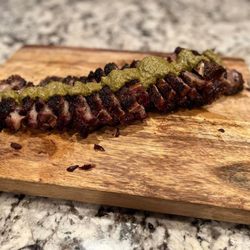 Kentucky Hills Wagyu - Spare ribs with chimichurri sauce.