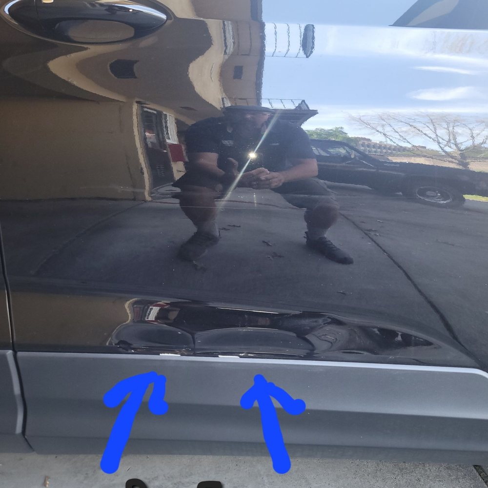 AAA Dent Removal - Two long dents and a wrinkle right above the trim - Mobile Dent Repair Near Me AAA Dent Removal - Two long dents and a wrinkle right above the trim - Mobile Dent Repair Near Me