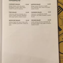 Oblò - Menu